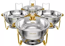 VEVOR 4 vnt. šildomų indų komplektas bufetui 5,7 l