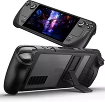 JSAUX apsauginis TPU dėklas su reguliuojamu stovu Steam Deck JSDEPC0105BKNEW
