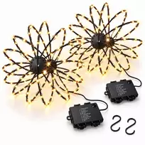 Relaxdays LED šviečiantys rutuliai su 120 LED, 2 vnt. komplekte, IP44, su baterijomis