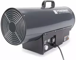 Dujinis šildytuvas su termostatu ir LCD ekranu 65 kW, Powermat PM-NAG-65GLN, 65000 W, spalva: pilka