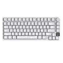 Mechaninė žaidimų klaviatūra Attack Shark X820 Ultra Baltas Contour line RGB LED TFT ekranas