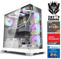 Stacionarus kompiuteris INTOP AQUA Ryzen 7 7700X 64GB DDR5 1TB SSD M.2 NVME+2TB RX9060XT 16GB WIN11 (RW90884WH) (Atnaujinta)