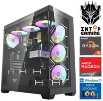 Stacionarus kompiuteris INTOP AQUA Ryzen 5 7500X3D 32GB DDR5 1TB SSD M.2 NVME RX9060XT 16GB WIN11Pro (RW92371) (Atnaujinta)