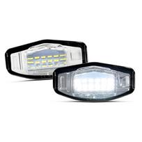 2Pcs For Honda Accord Civic City MR-V Pilot Odyssey Acura RL TL TSX ILX RDX MDX White LED Number License Plate Light ik2 gray