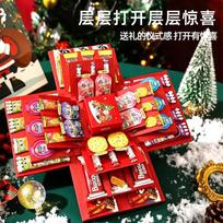 Creative Christmas Surprise Explosive Box Christmas Party Children's Candy Snack Gift Box Birthday Gift Blind Box red christmas explosion box; 24.24*1.5cm red