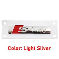 Sline Logotipas ABS Automobilio Sparno Šoninė Emblema Audi A1 A2 A3 A4 A5 A6 A7 A8 TT S3 S4 S5 S6 S7 Q2 Q3 Q5 Q7 Q8 RS3 Lipdukas 1Pcs Sline