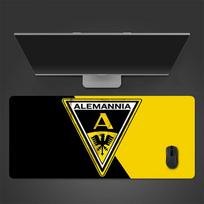 Alemannia Aachen Mouse Pad, Large Gaming Desk Mat, Non-slip XXL Mousepad for Laptop & Tablet, Mini PC Playmat with Stitched Edges 30cmx60cm(11.8x23.6inch) black
