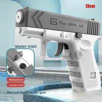 Electric Water Gun Rechargeable Automatic & Manual Spray Gun Capacity Range Up To 32 Ft Range For Adults & Kids gray