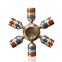 Metal Hand Spinner 6 Arm Decompression Toy Fidgets For Adults Kids Edc Gadgets Anxiety Stress Relief Antiestres Juguete Ansiedad beige