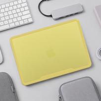 MacBook Neo 13 A3404 Full Coverage Protective Case Shockproof PCTPU Shell Laptop - Pink Black Yellow Blue MacBook Neo 13.0 A3404 geltona