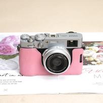 PU Leather Camera Case Fujifilm X-T5 X-T4 X-T30 II X-T20 X-S10 X-S20 X100VI Compact DSLR Protective Sleeve Bag X100VI Pink Protective Case