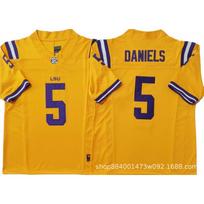 LSU Tigers Football Jersey Mens Embroidered College Style Practice Uniform Rugby Training XXXL