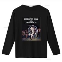 Lady Gaga  The Monster Ball Tour Concert T Shirt S To XL vintage Washed Casual Versatile fashion Stretched homme 4XL gray