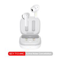 QCY T13 ANC Wireless Earphones Bluetooth 5.3 Active Noise Cancelling Headphone 4 Mics ENC TWS Earbuds HiFi 68ms Low Latency balta