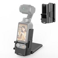 For DJI Osmo Pocket 4P / 4 / 3 PULUZ Folding Magnetic Mount Base Bracket gray