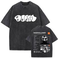 MF DOOM Išplėtos juodos spalvos grafinis marškinėlis Hip Hop Rap Streetwear Unisex Tee M gray