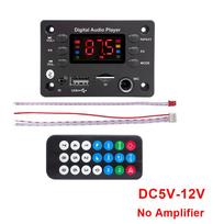 DC 7V 16V Bluetooth 5.0 MP3 WMA Decoder Board 50W Amplifier 6.5mm Microphone FM Radio USB TF Mp3 Music Player Speaker Hands-free No Amplifier
