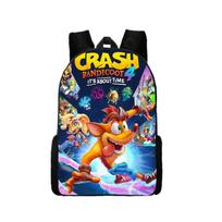Crash Bandicoot Anime Animacinis Animacinis Aplinkinis Vaikų Kuprinė Mokyklai Pradinių ir Vidurinių Mokyklų Mokinių Kuprinė Didelės Talpos