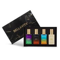 BELLAVITA Unisex Perfume Gift Set 4x20ML Long Lasting Woody Musky Fragrance for Men and Women