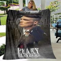 P-Peaky Blinders Tommy Shelby minkštas pliušinis pledas, flanelinis pledas mesti ant sofos svetainėje, miegamajame, lovoje, sofos, iškylos uždangalas, vaikui 30x40in gray