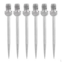 (Pack of 6) Darts Steel Points Converter Tips Replacement Black / Silver sidabras
