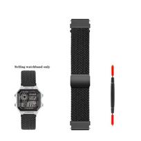 Skirta Casio AE1200 AE-1200 Modifikavimo Rinkinys Metalinis Laikrodžio Korpusas Apyrankė Sandarinimo Žiedas 304 Nerūdijančio Plieno Laikrodžio Dirželis Korpusas Pintas Nailoninis Dirželis For AE1200 black