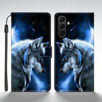 Cartoon Phone Case For Samsung Galaxy A55 Case A556B A556E Leather Wallet Flip Cases For Samsung Galaxy A55 5G Back Cover Fundas Samsung A55 5G black