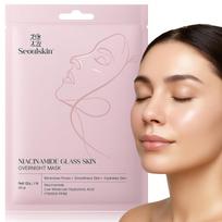 SeoulSkin Niacinamide Glass Skin Overnight Mask | 50,000 PPM Niacinamide & Hyaluronic Acid | Korean Face Mask for Glowing Skin, Pore Minimizing, Hy beige
