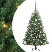 vidaXL Dirbtinė Sulankstoma Kalėdų Eglutė Žalia 120 cm PVC ir metalas