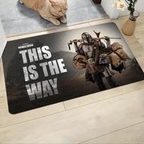 1 vnt. Poliesterio durų kilimėlis „The Mandalorian Welcome“ – Neslystantys vonios kambario grindų kilimėliai – Puikiai tinka namų prieangiams, miegamiesiems ir vonios 70x100cm