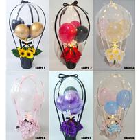 DIY Hot Air Balloon Surprise Gift Box Wedding Birthday Anniversary Decor Bouquet Gift Box Set Champagne Rose Champagne Ball Pink Bucket gray
