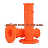 Off-Road Motorcycle 22/24mm Silicone Handlebar Throttle Grip Cover. Complete set without specifics oranžinė