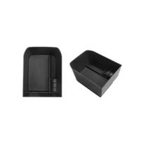 For Kia EV3 Car Tuning Special Double Layer Storage Box Center Console Armrest Organizer Water Cup Storage Box Accessories A gray