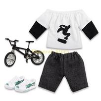 E7Ce Finger Skateboard Finger Skate Boarding Mini Finger Bicycles Toy Kids Favor Gift white