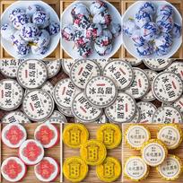 Diy 30 Various Shu Raw Puer Small Tea Cake Model 5Gx5G Circular Pu'Er Color Model Pu Erh Custom Model Chinese Yunnan Droshipping (as the picture,5gX10pcs)
