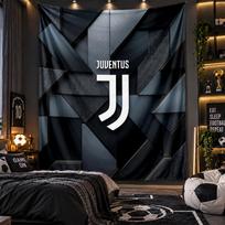 Sieninis gobelenas Juventus FC spaudinio audinys svetainei, miegamajam, namų dekoravimui 150cmx200cm