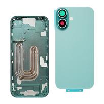 Galinis korpusas iPhone 16-16plus-16Pro Max Baterijos galinis dangtelis Galinės durelės Vidurinis važiuoklės rėmas + SIM dėklas Šoninio mygtuko dalys 16 green