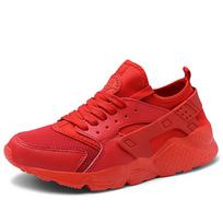 Men's ins dad shoes trendy versatile casual canvas mesh breathable sports white shoes 47 red
