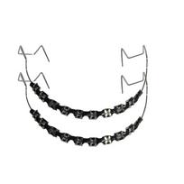 Madingi breketai 1 pora Spalvingas laikinas dantų papuošalas su metaliniais vielutėmis Metalinis laikiklis Ortodontinės ligatūros High Quality juoda