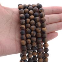 Natural Stone Matte Tiger Eye Amazonite Agates Turquoise Jades Round Bead Loose Beads for Jewelry Making Bracelet 4 6 8 10MM 10mm approx 35 beads