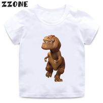 The Good Dinosaur Arlo Spot Print Cartoon Kids T-Shirts Funny Girls Clothes Baby Boys Short Sleeve T Shirt Summer Children Tops 130 white