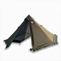 Flame Retardant Pyramid Tent with Built-in Wood Stove for Winter Camping Standard: 1 Person