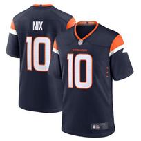 NFL Denver Broncos 10 Bo Nix Football Jersey Short Sleeve Mens Sportswear 2nd Gen Navy In Stock black