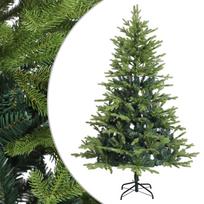 vidaXL Dirbtinė Sulankstoma Kalėdų Eglutė 210 cm PVC ir metalas Žalia