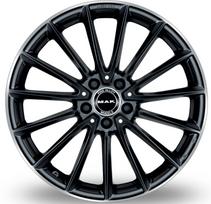 Ratlankis MAK Komet R20x9 5x112 ET 41 CB 66.6 (Gloss Black Mirror Ring) (1050 kg)