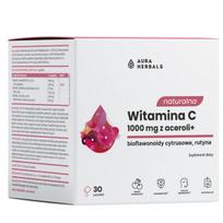 „Aura Herbals“ natūralus vitaminas C 1000 mg iš acerolos, vyšnių – 30 maišelių