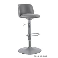 Reguliuojamo aukščio baro kėdė | 66-90 cm | EKO odos baro kėdė | Pilka