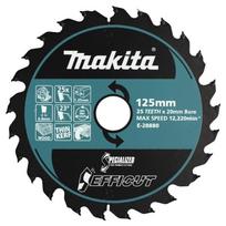 Pjovimo diskas medienai MAKITA Efficut 125x20x1,35mm 25T