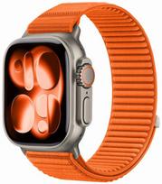 Oranžinė apyrankė Apple Watch 8 / 9 / 10 / 11 / 12 / SE / Ultra (44 / 45 / 46 / 49 mm) "Tech-Protect NylonLoop"