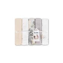 Vystyklų rinkinys Sensillo TETRA 70x80, 5 vnt, GĖLĖS MOTYVAS, PILKA